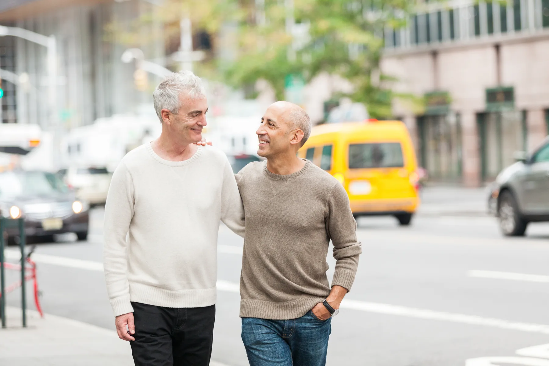 Gay couple reconnecting together